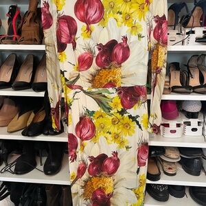 Dolce and Gabbana knee length Floral Print Long Sleeve Dress